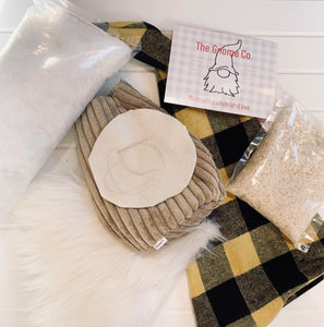 DIY Gnome Kit - Yellow Buffalo Plaid